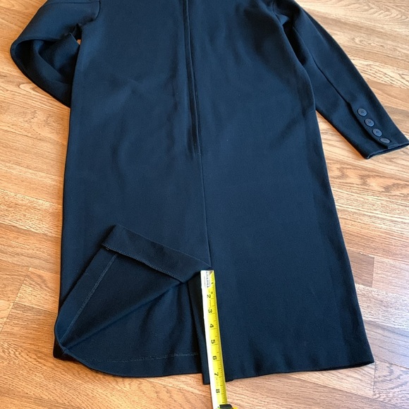 Vintage The Very Thing! Solid black long sleeve casual midi shift dress Size M/P - Picture 17 of 17